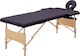 vidaXL Wooden Portable/Folding Purple Massage a...