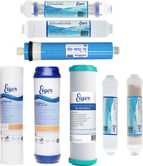Eiger Water Filter Cartridge Reverse Osmosis Activated Carbon RO 08 5 μm 8pcs