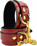 Loving Joy Leather Wrist Cuffs in Rot Farbe