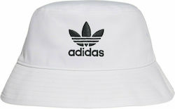 adidas Trefoil Fabric Hat Bucket White adidas Trefoil Fabric Hat Bucket White