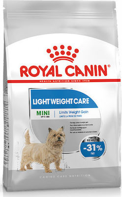 Royal Canin Light Weight Care Mini 1kg Trockenfutter Diät für erwachsene Hunde kleiner Rassen mit Mais, Geflügel und Reis