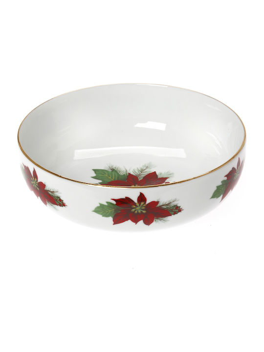 Cryspo Trio Set Weihnachtliche Schüsseln Porzellan Weiß L23xB8.5xH8.5xD23cm. 2Stück