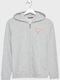 Guess Boys Fleece Hooded Sweatshirt with Zipper Gray