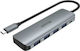 Unitek uHUB P5+ Hub USB 3.2 Cu 5 Porturi Și Conectare USB-C Gri