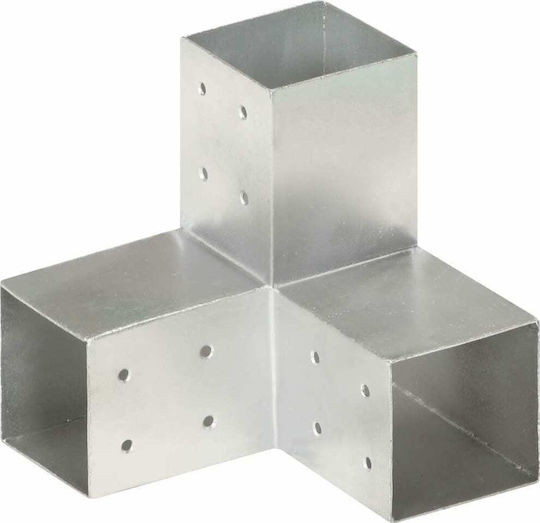vidaXL Adaptor pentru Pergolă Conector Stâlp Formă Y din Metal Galvanizat 81x81mm din Metal 8.1x8.1cm 1buc