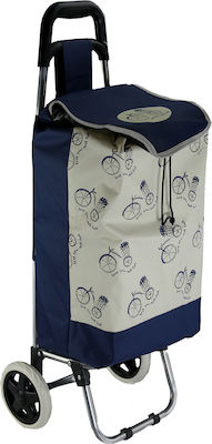 Fabric Shopping Trolley Blue