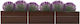 vidaXL Planter Box Metallic Brown 480x80x45cm.
