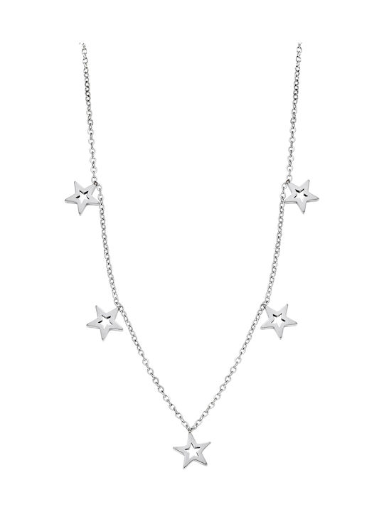 Puppis Necklace with design Star from Steel