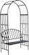 Gartenbogen aus Metall in Schwarz Farbe 114x57x210cm