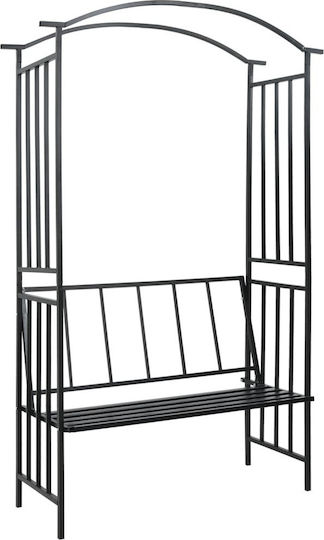 Gartenbogen aus Metall in Schwarz Farbe 128x50x207cm
