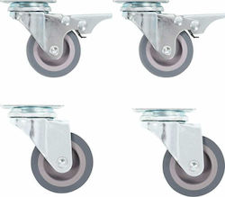 vidaXL 277912 Rotating Wheels with Brake 12pcs 50mm