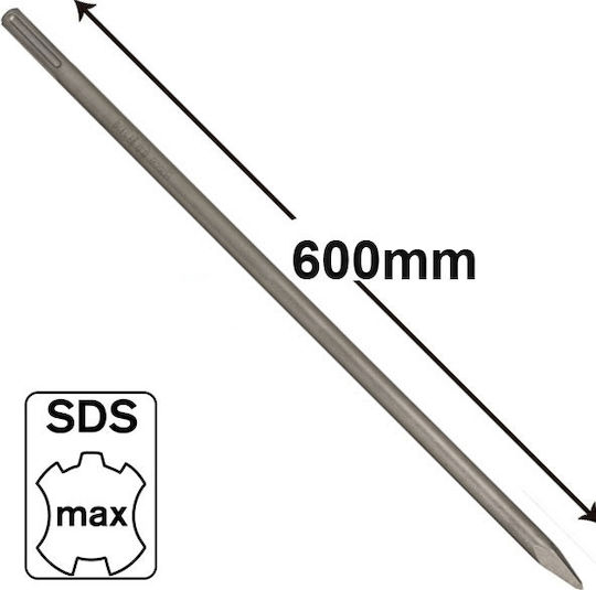 Milwaukee Pointed Chisel 600mm with SDS Max Socket 4932343736