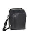 Lavor Leder Herrentasche Schulter / Crossbody Schwarz 1-12