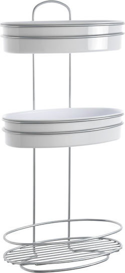 Metaltex Orbit Wall Mounted Bathroom Shelf Metallic with 3 Shelves 26x13x53cm Silver