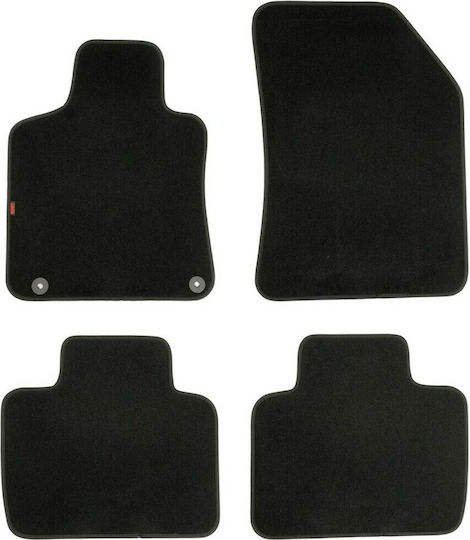 Lampa Set of Front and Rear Mats 4pcs for Peugeot 508 2018 Black