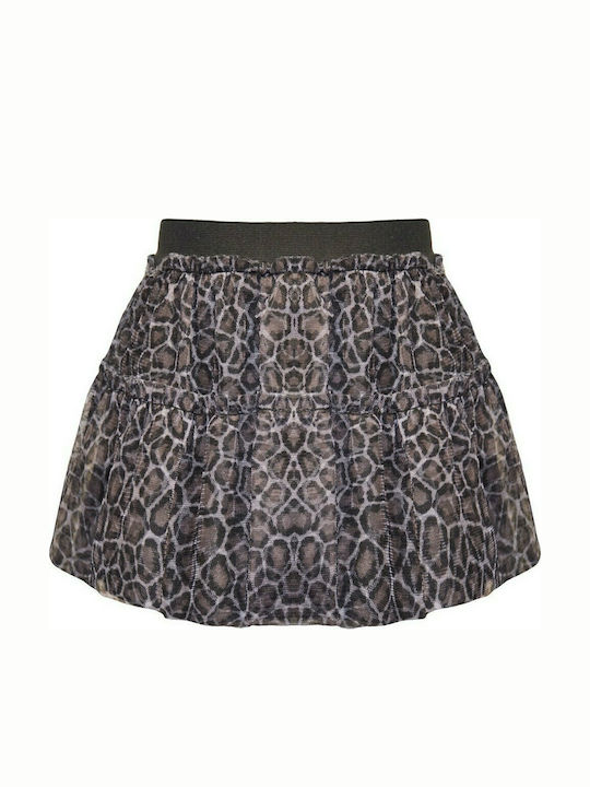 Fustă pentru Copii din Tulle Leopard Gri