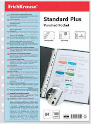ErichKrause Plastikeinlagen für Dokumente A4 mit Löchern und Verstärkung 10Stück