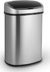 SPM Metallic Waste Bin 48lt with Motion Sensor Silver