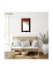 Artekko Iqeocsug Wall Mirror with Coffee Wooden Frame 90x60cm 1pcs