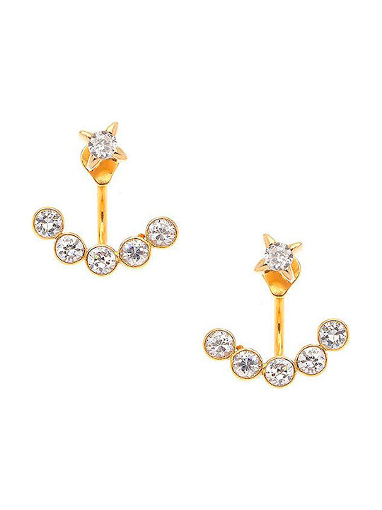 Silver earjackets earrings earjackets gold plated, 50547000