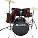 Dimavery DS-200 Schlagzeug-Set Weinrot