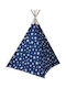 H&S Collection Kids Indian Teepee Play Tent Stars for 2+ years Blue
