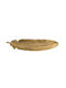Artekko Metallic Decorative Platter Leaf Golden 49x19x3cm