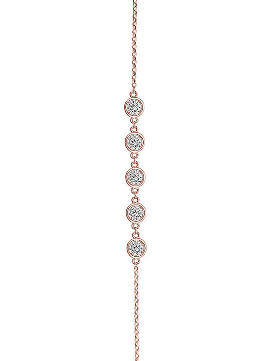 Silver bracelet "Fashionable" rose gold plated