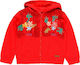 Boboli Kinder-Sweatjacke mit Kapuze Rot Ζακέτα