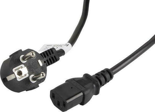 Lanberg IEC C13 - Schuko Cable 5m Black (CA-C13C-11CC-0050-BK)