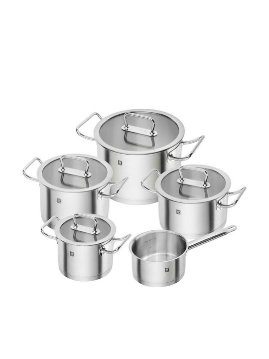 Zwilling J.A. Henckels Pots Set of Stainless Steel with Non-stick Coating Silver 9pcs
