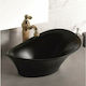 Inter Ceramic ICB 877B Επικαθήμενος Νιπτήρας Πορσελάνης 55x32.5x22cm Μαύρος
