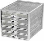 Osco Schreibtischschublade 5 Positionen 27.5x35.5x28.3cm Silber