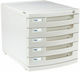 Next Plastic Desktop Drawer 5 Positions with Lock 29.5x39.5x31.5cm White