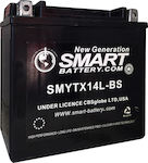 Smart Batteries Μπαταρία Μοτοσυκλέτας YTX14L-BS με Χωρητικότητα 14Ah