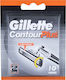 Gillette Contour Plus Capete de schimb cu 3 lame și bandă lubrifiantă 10buc