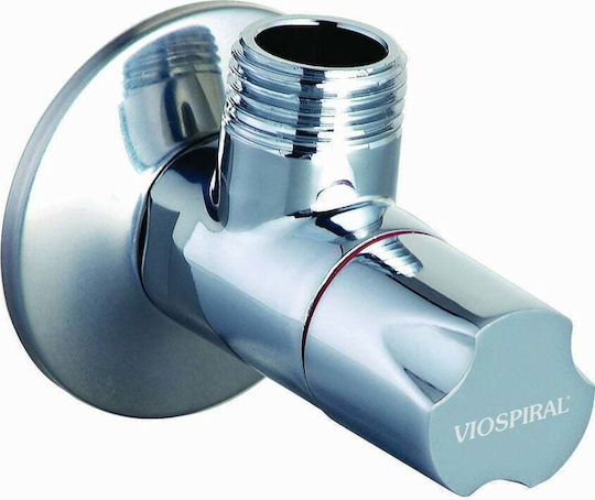Viospiral Кран / Превключвател Ъглов 1/2"x1/2" 1/2"x1/2" Хромиран
