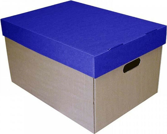 Next Χάρτινο Κουτί Αρχειοθέτησης με Κουμπί 53x38x30εκ. Μπλε