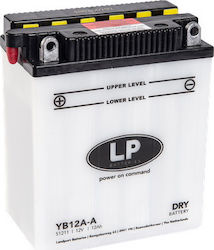 LP Batteries Μπαταρία Μοτοσυκλέτας YB12A-A με Χωρητικότητα 12Ah