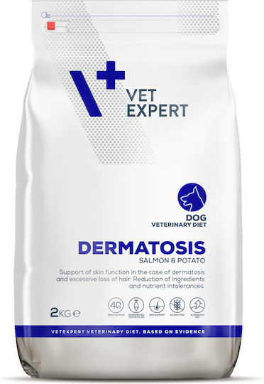 VetExpert Dermatosis 12kg Dry Food Grain-Free & Gluten-Free for Adult Dogs with Potatoes and Salmon
