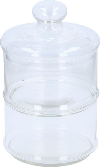 Alpina Appliances General Use Glass Jar with Lid Transparent 16x16x28cm 1 Piece