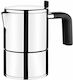 Bra 518691-3529 Cafetieră Pentru Plită Espresso 4 Căni Inox Argintiu