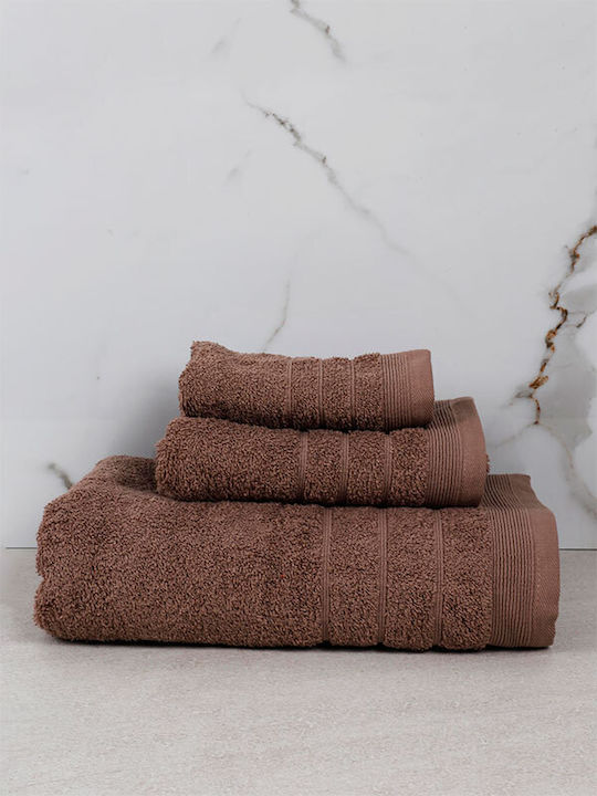 Sunshine Hand Towel Chimbouri 40x60cm 8 Mocha W...