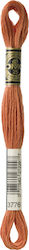 DMC Thread Embroidery Mouliné 117 Cotton in Orange color 8m Mahogany Light