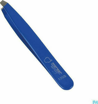 Solingen Eyebrow Tweezer with Curved Tip Morser Blue 9cm 1pcs