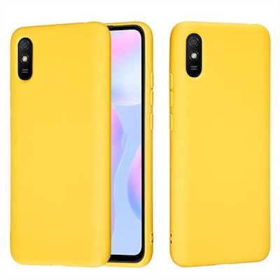 Sonique Liquid Back Cover Σιλικόνης Κίτρινο (Redmi 9A)