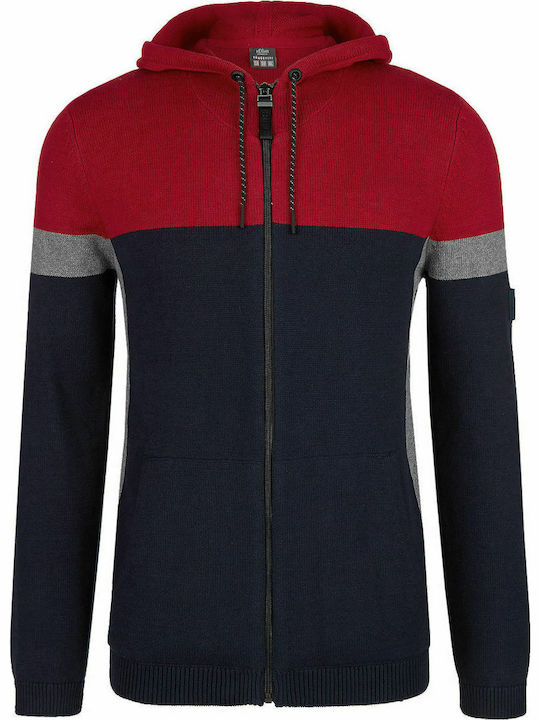 KNITTED JACKET RED-BLUE S.OLIVER