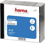 HAMA CD Box για 1 Δίσκο με Διάφανη Πρόσοψη σε Μαύρο Χρώμα 5τμχ