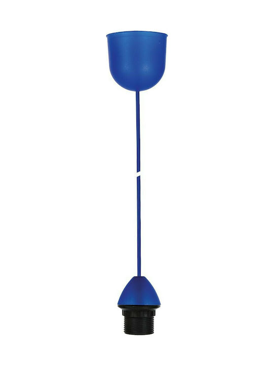 VK Lighting VK/V71E27/BL Hängelampe Federung für Fassung E27 Blau