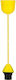 VK Lighting VK/V71E27/Y Pendant Light Yellow with Socket E27